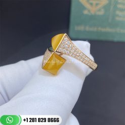 Marli Cleo Diamond Ring Rose Gold Diamond Ring CLEO-R5-Yellow Quartzite