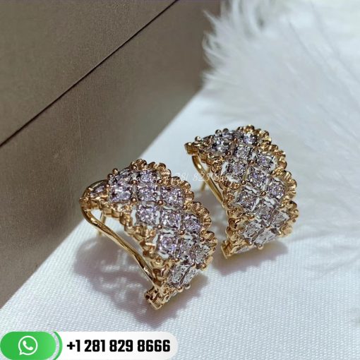 Buccellati Rombi Earrings 18-karat Yellow and White Gold Diamond