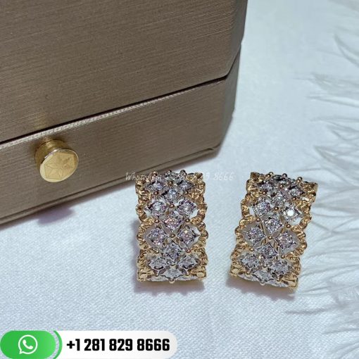 Buccellati Rombi Earrings 18-karat Yellow and White Gold Diamond