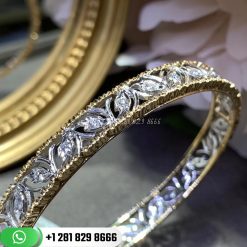 Buccellati Ramage Bangle 18-karat White and Yellow Gold Diamond