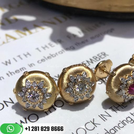 Buccellati Diamond And Yellow Gold Button Earrings (8)