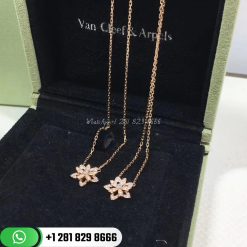 Van Cleef Arpels Lotus Openwork Pendant Mini Model Yellow Gold - VCARP0ZW00