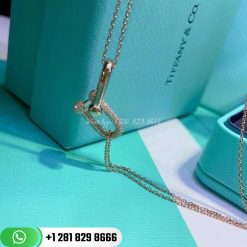 Tiffany Hardwear Double Link Pendant In 18k Gold With Pave Diamonds (1)