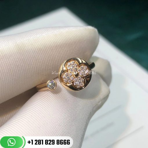 LV Color Blossom Mini Sun Ring, Pink Gold and Diamonds