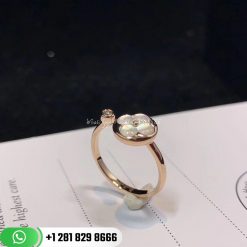 LV Color Blossom Mini Sun Ring, Pink Gold, White Mother-of-pearl and Diamond