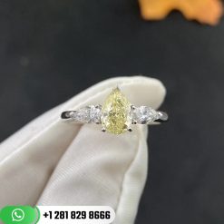 Yellow Drop Diamond Design Ring 1ct