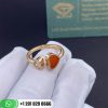 Chopard Happy Hearts Ring Ethical Rose Gold Diamond Red Stone - 829482-5800