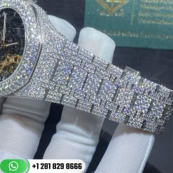 Audemars Piguet Royal Oak 41 Steel Custom PavÉ Diamond Set Skeleton