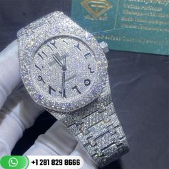 Audemars Piguet 41 Custom Diamonds Steel Men's Watch 15400ST.OO.1220ST.01