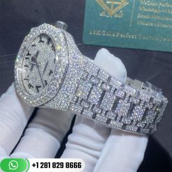 Audemars Piguet 41 Custom Diamonds Steel Men's Watch 15400ST.OO.1220ST.01