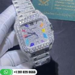 Cartier Santos De Cartier Custom PavÉ Diamond Set