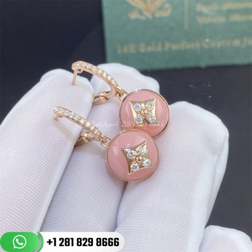 LV B Blossom Earrings, Pink Gold, White Gold, Pink Opal and Diamonds Q96951