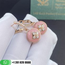 LV B Blossom Earrings, Pink Gold, White Gold, Pink Opal and Diamonds Q96951