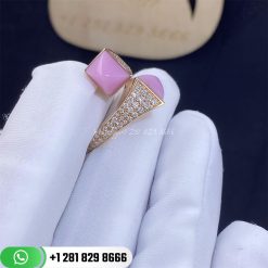 Marli Cleo Diamond Ring Rose Gold Diamond Ring CLEO-R5-Pink Coral