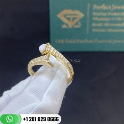 Marli Cleo Diamond Slim Ring Yellow Gold Diamond Slim Wrap Ring CLEO-R1-White Moon Stone