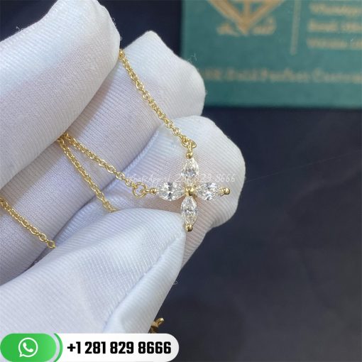 Tiffany Victoria Pendant Necklace 18k Yellow Gold with Diamonds Medium