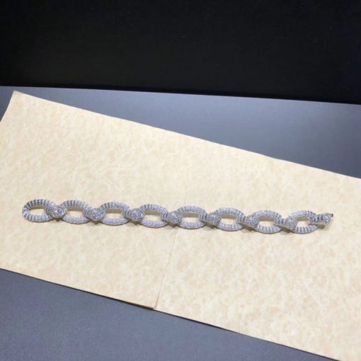 Boucheron Serpent Boheme Chain Bracelet in White Gold Set with Diamonds