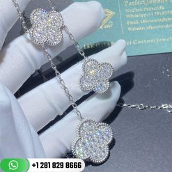 Van Cleef Arpels Magic Alhambra Necklace 6 Motifs White Gold Diamond VCARN9MP00
