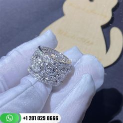 Van Cleef Arpels Snowflake Diamond Platinum Band Ring