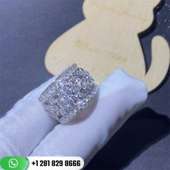 Van Cleef Arpels Snowflake Diamond Platinum Band Ring