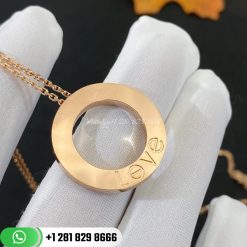 Cartier Love Necklace, 3 Diamonds Rose Gold - B7014700