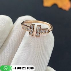 Tiffany T Diamond Wire Ring in 18k Rose Gold