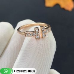 Tiffany T Diamond Wire Ring in 18k Rose Gold