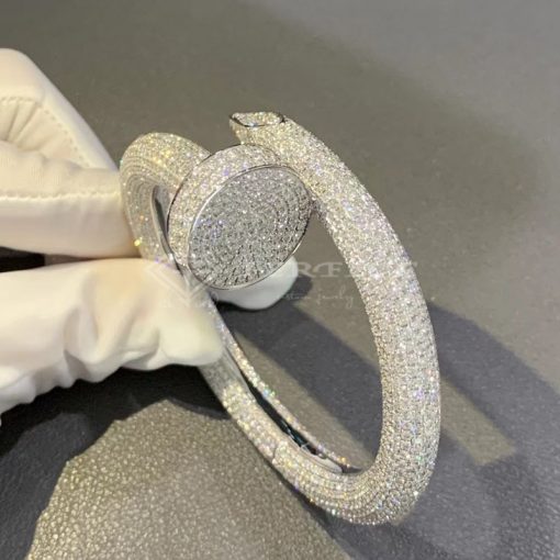 Cartier Juste Un Clou Bracelet, Large Model. White Gold Diamonds HP601192