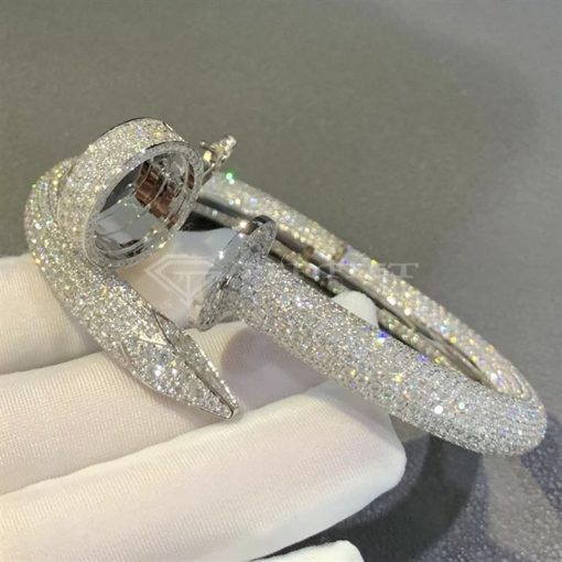 Cartier Juste Un Clou Bracelet, Large Model. White Gold Diamonds HP601192
