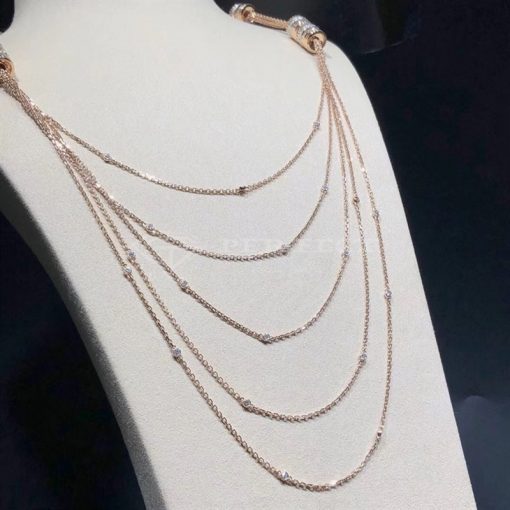 Boucheron Quatre Radiant Edition long necklace in yellow gold, white gold and diamonds