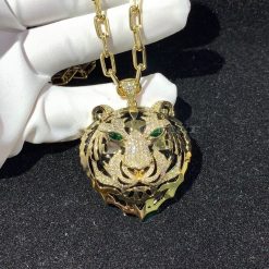 Cartier Tiger Head Pendant Necklace