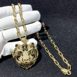 Cartier Tiger Head Pendant Necklace