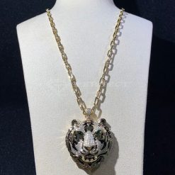 Cartier Tiger Head Pendant Necklace