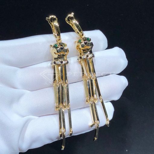 Cartier 18k Yellow Gold Panthere De Cartier Tassel Earrings