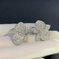 Cartier Caresse d' Orchidees White Gold and Diamond Earrings