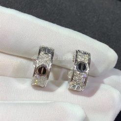 Cartier Love Ceramic Diamond Gold Earrings