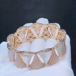 Bvlgari Rose Gold Diamond and Mother-of-pearl Divas Dream Bracelet BR856837