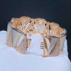 Bvlgari Rose Gold Diamond and Mother-of-pearl Divas Dream Bracelet BR856837