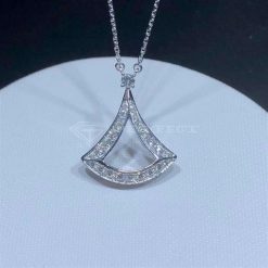 Bvlgari Divina 18K White Gold Diamond Pendant Necklace
