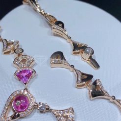 Bvlgari Divas Dream Rose Gold and Amethyst Pink Tourmaline Diamond Necklace 354075