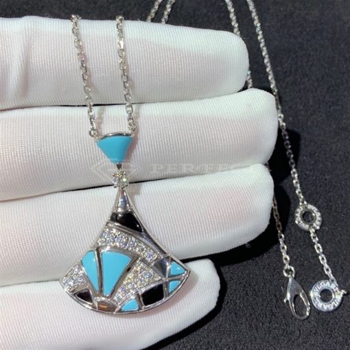 Bvlgari Turquoise, Onyx & Diamond Divas Dream Pendant