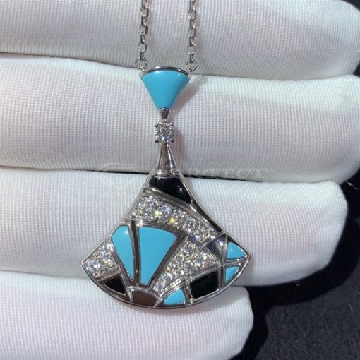 Bvlgari Turquoise, Onyx & Diamond Divas Dream Pendant