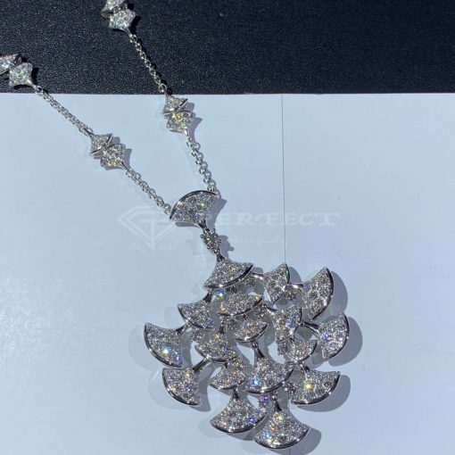 Bvlgari Divas' Dream Diamond 18 Karat White Gold Pendant Necklace