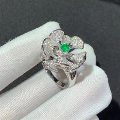 Bulgari White Gold, Diamond and Emerald Divas Dream Ring Ref. AN857988