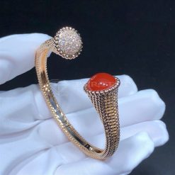 Van Cleef Arpels Perlée Couleurs Bracelet Rose gold, Carnelian, Diamond VCARP27400