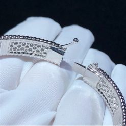 Van Cleef Arpels Perlée Diamonds Bracelet, 3 Rows Diamond White Gold VCARP5E700