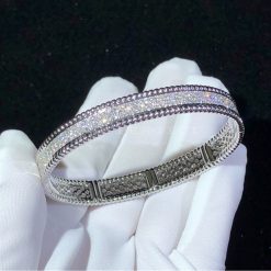 Van Cleef Arpels Perlée Diamonds Bracelet, 3 Rows Diamond White Gold VCARP5E700
