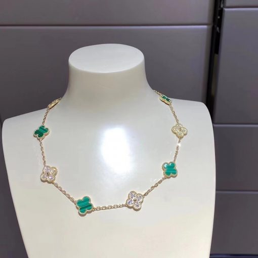 van-cleef-arpels-vintage-alhambra-necklace-10-four-leaf-lucky-motifs-malachite-vcaro9j400