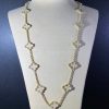 Van Cleef Arpels Vintage Alhambra Rock Crystal 20 Motifs Necklace (1)