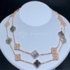 Van Cleef Arpels Vintage Alhambra Long Necklace 20 Motifs Rose Gold Diamond Mother Of Pearl Vcarp2r000 (1)